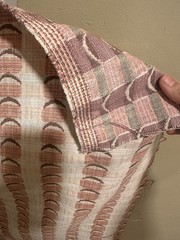 1.75 yds Rebecca Atwood Indoor/Outdoor Fabric Crescent Plaid / Shell Pink
