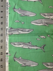 Sharktales Whale Shark Michael Miller Cotton Fabric 26″ By 44” Last Piece