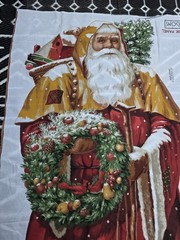 Daisy Kingdom VINTAGE SANTA CHRISTMAS DOOR PANEL XL Fabric Panel 60″X35″
