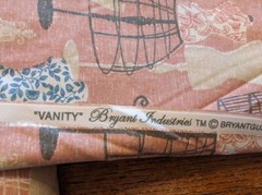 Bryant Vanity pink Cotton fabric victorian Dressmaker Form Mannequin 1.5 yards
