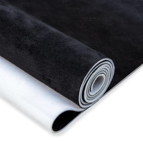 Versatile Black Suede Auto Headliner Material 98″ L x 60″ W – Easy DIY Upgrade