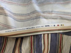 Mill Creek Fabrics Screen Print Zepel Upholstery Fabric Striped Damask 10 Yds
