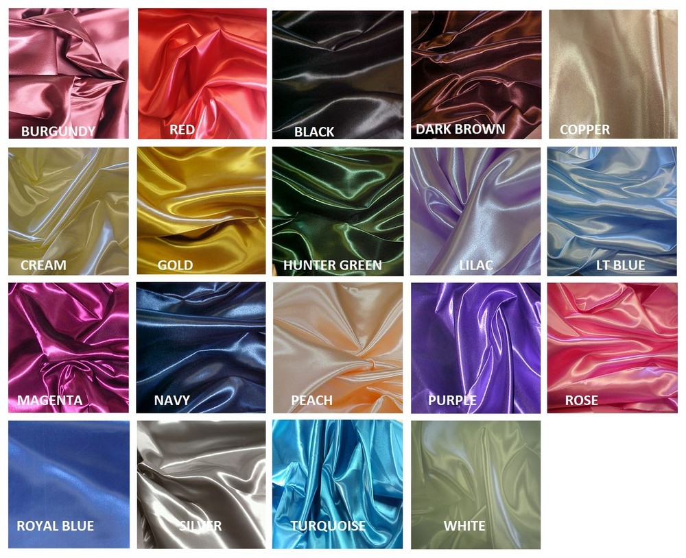 5 YARDS LOT Luxurious Bridal Satin Fabric costumes wedding crafts events