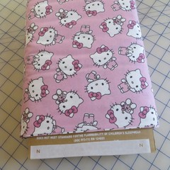 By The Yard, Hello Kitty On Light Pink~ $3.99 Ships ANY Amount Of Cotton Fabric