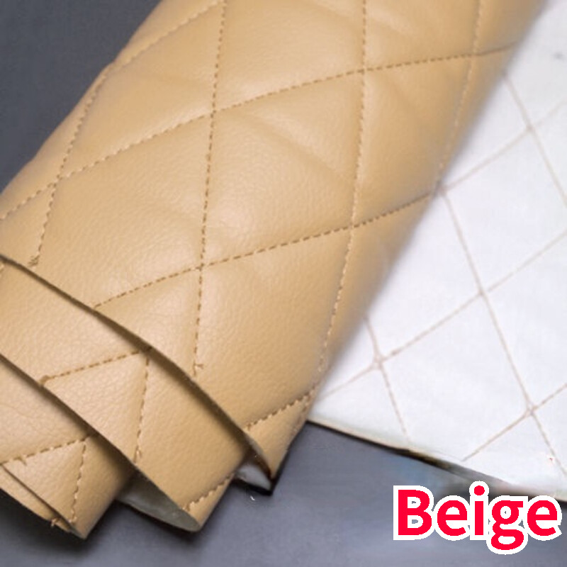 Faux Leather Fabric PVC Foam Backing Quilted Vinyl Car Auto Interior Decor