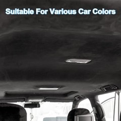 Suede Headliner Fabric 54″ L × 60″ W with 3.5mm Foam Backing 54″ x 60″ W Black