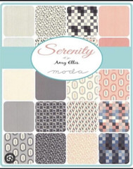 ” Serenity” Charm Pack By Amy Ellis For Moda Geometric Shapes Pink Grey Blue OOP