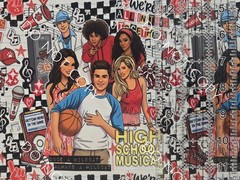 Custom 100% Cotton Woven Fabric High School Musical Tv Show 1/2 Yard 18×56