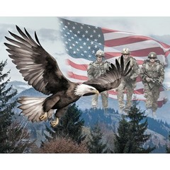 America 250 Years Brave Like an Eagle Panel – 35-1/2″ x 44″