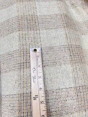 100% Real Wool Italian Flannel plaid (Basket Weave) Natural Colors
